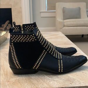 Annie Bing gold and black ankle booties!!!